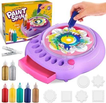 Spin Art Machine Kit – Painting Craft Set for Kids Ages 4-12, Purple Edition