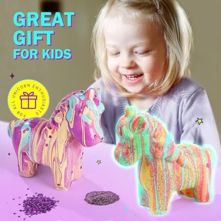 Unicorn Paint Pouring Kit – DIY Art Set for Kids Ages 6-12, Birthday Gift Idea - Image 3