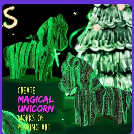 Unicorn Paint Pouring Kit – DIY Art Set for Kids Ages 6-12, Birthday Gift Idea - Image 4