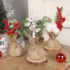 Mini Christmas Tree Decorations – 6-Piece Set of 8" Artificial Trees with Berries and Pine Cones for Tabletop Centerpieces - Image 3