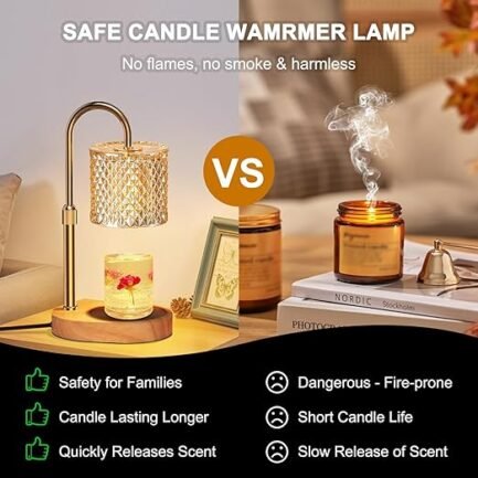 Candle Warmer Lamp with Timer - Adjustable Height & Dimmer Features - Image 3