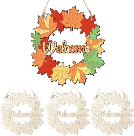 Unfinished Fall Wreaths Wood Crafts to Paint Set of 3