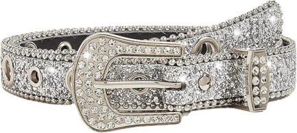 Womens Vintage Rhinestone Belt Western Cowgirls Style