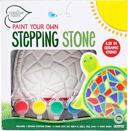 Mosaic Turtle DIY Stepping Stone Kit, Includes Ceramic Stone