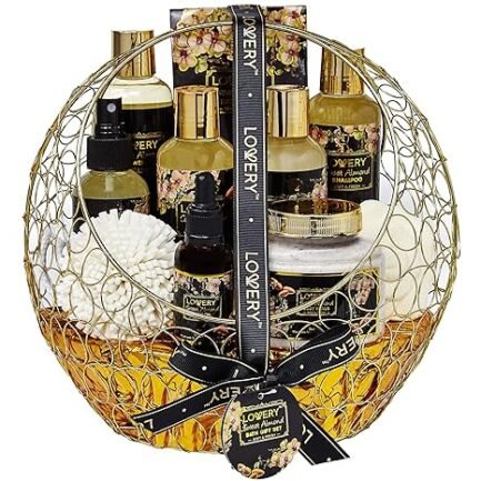 Christmas Gifts from Son, Bath and Body Gift Basket For Women and Men – Sweet Almond Home Spa Set