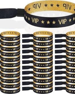100 Pieces VIP Wristbands Party Wristbands Cloth Wristbands Armbands for Events VIP Bracelets