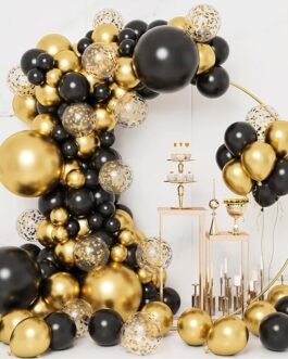 30pcs Black and Gold Balloons, Balloons Garland Arch Kit