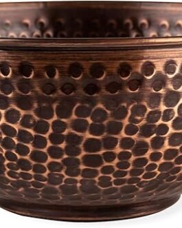 Antique Copper Mixing Bowl with Hammered Finish for Salad