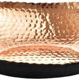 31601 Hand Hammered Metal Decorative Bowl, Modern Centerpiece Fruit Bowl for Kitchen Counter