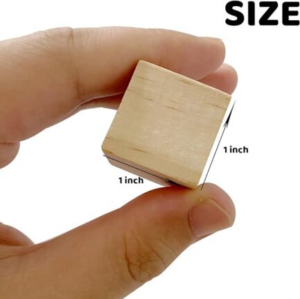Unfinished Wooden Cubes,Pack of 50 Wood Blocks for Crafting - Image 5