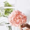 Artificial Hydrangea Flowers Blush Heads 10 Fake Hydrangea Silk Flowers - Image 5