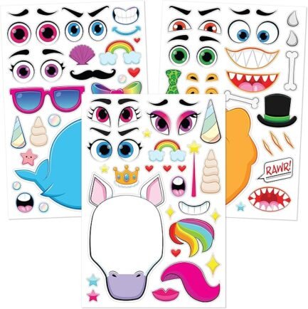 Make a face Stickers for Kids, Make Your Own Animal Mix and Match Sticker Sheets with Safaris - Image 5
