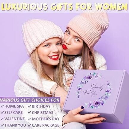Birthday Gifts for Women Friendship, Lavender Relaxing Spa Gifts Basket for Women Self Care Gifts - Image 5