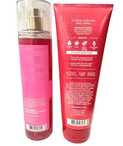 Strawberry Pound Cake - 2 pc Bundle - Fine Fragrance Mist and Ultimate Hydration Body Cream - Image 4