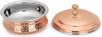 Copper Tableware Serving Bowl Indian Serve ware Handi Set Tureen Copper Stainless - Image 3