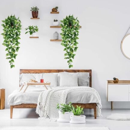 Fake Hanging Plants, 2pcs Artificial Hanging Plant - Image 4