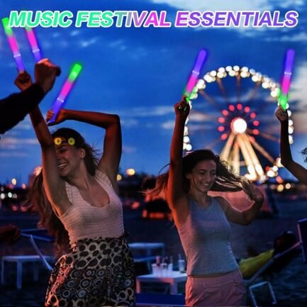 50 Pcs Glow Sticks With 3 Modes Colorful Flashing Glow In The Dark Party Supplies Multicolor Bulk LED - Image 4