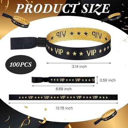 100 Pieces VIP Wristbands Party Wristbands Cloth Wristbands Armbands for Events VIP Bracelets - Image 4