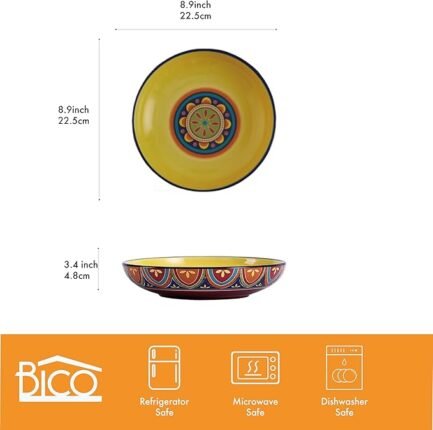 Ceramic 35oz Dinner Bowls, Set of 4 - Image 4
