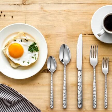 Silverware Set of 20 Stainless Steel Flatware Set Heavy Duty Cutlery Set for 4 - Image 3