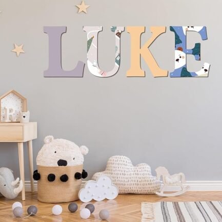 Large Wooden Letters 17 Inch, Big Wood Letters H Shape - Image 3
