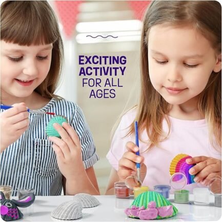 Kids Sea Shell Painting Kit - Arts & Crafts Gifts for Boys and Girls - Easter Craft Activities Kits - Image 3