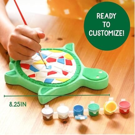 Mosaic Turtle DIY Stepping Stone Kit, Includes Ceramic Stone - Image 3