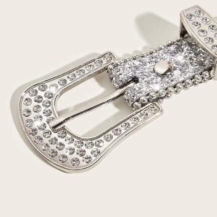Womens Vintage Rhinestone Belt Western Cowgirls Style - Image 4
