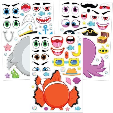 Make a face Stickers for Kids, Make Your Own Animal Mix and Match Sticker Sheets with Safaris - Image 3