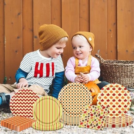 Fall Party decorations Tableware, 60Pcs Fall - Image 3