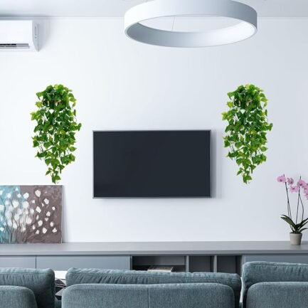 Fake Hanging Plants, 2pcs Artificial Hanging Plant - Image 2
