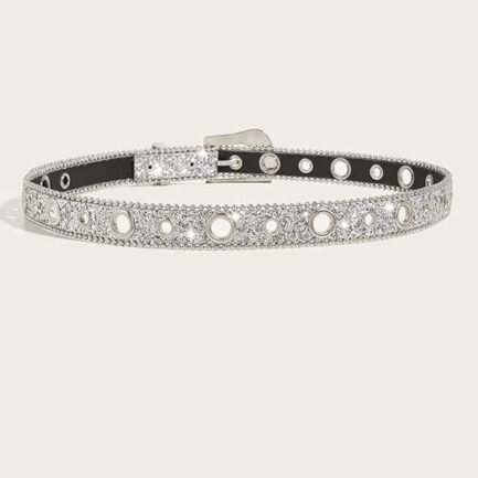 Womens Vintage Rhinestone Belt Western Cowgirls Style - Image 3