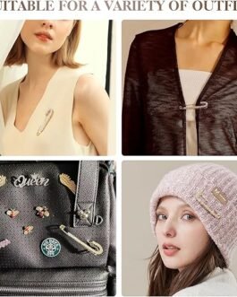 4pcs Brooche Pins, Sweater Shawl Hat Clips Decorative Safety Pins