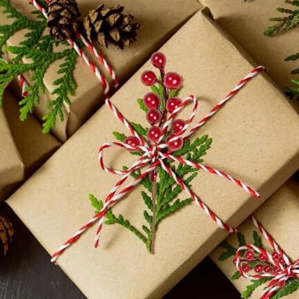 32 Pack Christmas Tree Decorations, Artificial Red Berry Stems 6.5inch - Image 2