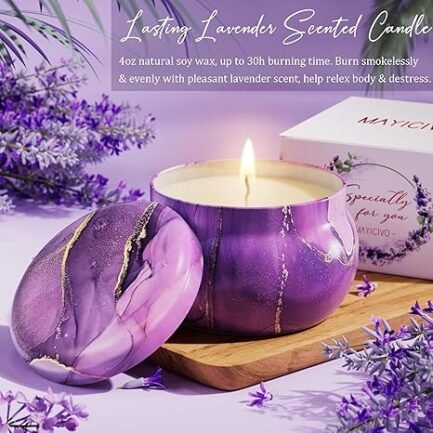 Birthday Gifts for Women Friendship, Lavender Relaxing Spa Gifts Basket for Women Self Care Gifts - Image 3