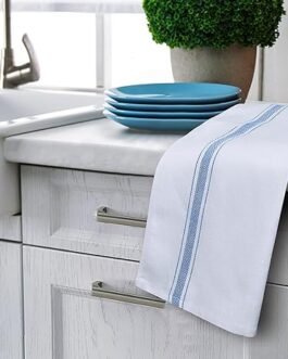 Towels Blue Dish Towels [12 Pack – 15 x 25 Inches] 100% Ring Spun Cotton