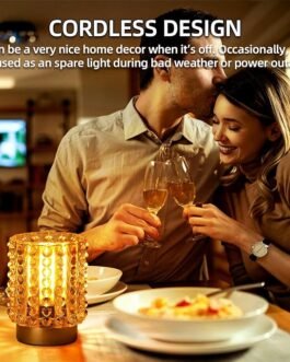Battery Operated Lamp with Timer, Mini Crystal Table Lamp for Home Decor