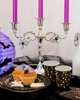 350 PCS Disposable Dinnerware Set – Black Paper Plates Napkins Cups