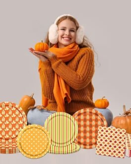 Fall Party decorations Tableware, 60Pcs Fall