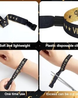 100 Pieces VIP Wristbands Party Wristbands Cloth Wristbands Armbands for Events VIP Bracelets