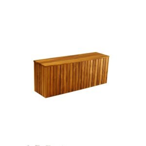 Solid Teak Wood Bathroom Step Stool with Hidden Storage Compartment and Removable Lid