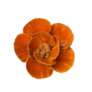 Burnt Orange Poppy Floral Wall Decoration
