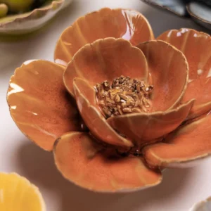 Burnt Orange Poppy Floral Wall Decoration