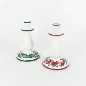 Decorative Olive Branch and Ribbon Candle Holder