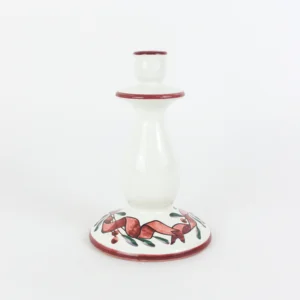 Decorative Olive Branch and Ribbon Candle Holder