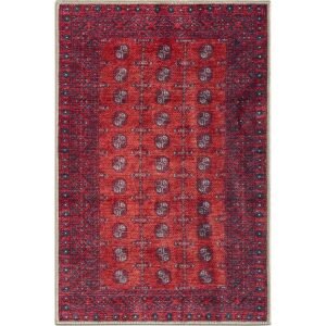 2x3 Vintage Washable Entryway Rug, Low-Pile Chenille Area Mat with Non-Slip Backing